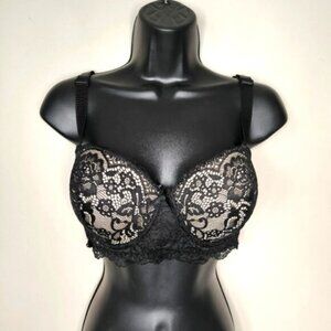 Carisma Lace Glam Chic Sexy Lightly Padded Retro Flapper Style Bra 40C